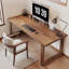 Bureau rectangulaire en bois massif brun clair-109310190