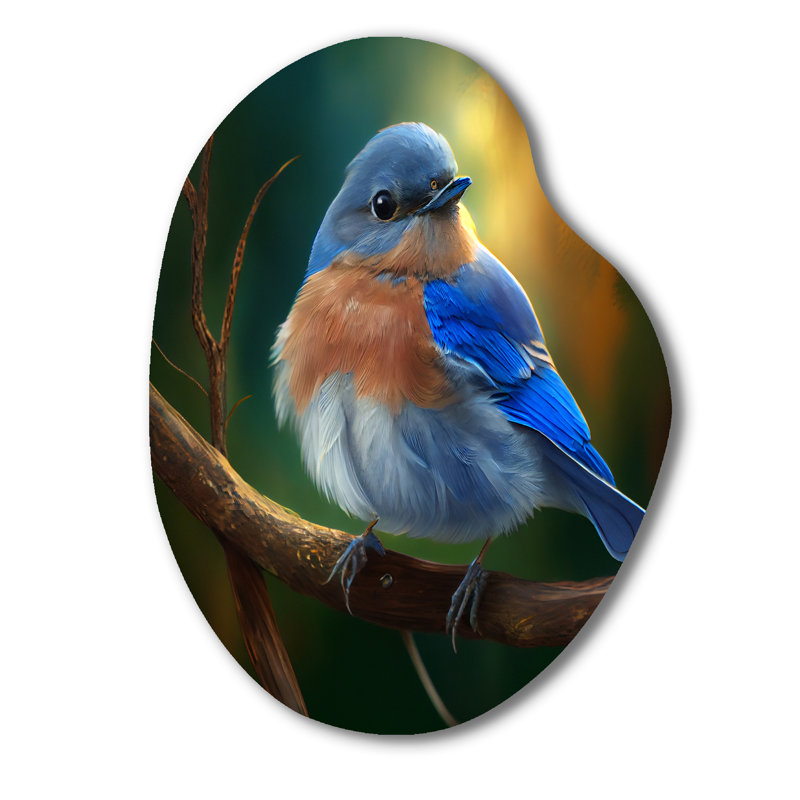 Ilarie - animaux, oiseau, poire, art mural en métal asymétrique, H 30 po x l 22 po