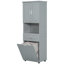 Grande armoire de salle de bain avec panier à linge, grand panier à linge inclinable et armoire de rangement supérieure-1722031085