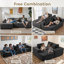 Ensemble de salon 2 pièces en velours côtelé avec table basse-1359212499