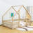 Wood House-Shaped Floor Bed With Guardrails-1670967924-1670967922