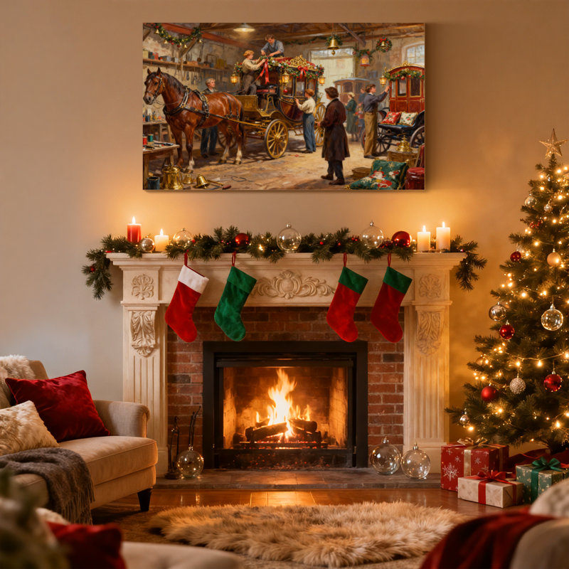 Ensemble de 3 impressions sur toile de Noël, H 20 po x l 30 po