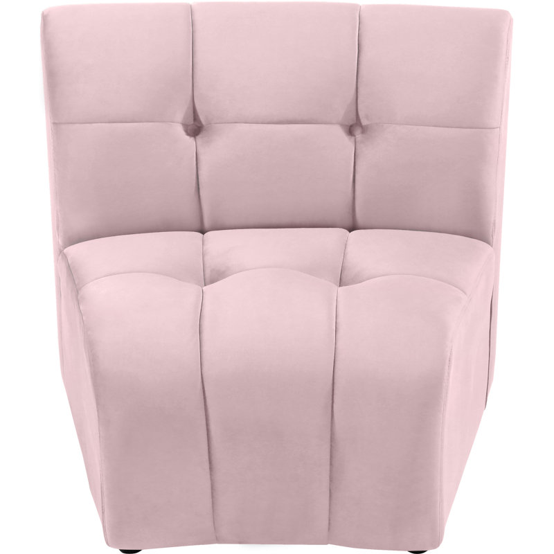 Jedson Velvet Side Chair, Pink Velvet