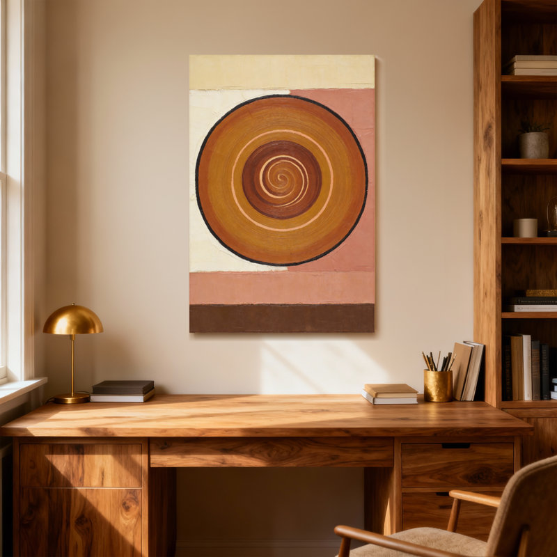 Abstract Spiral Pattern With Warm Earth Tones