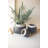  Dark Blue Knobby Ceramic Pots, Glazed Finish, Decorative Planter, Set of 3