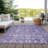 Machine Washable Indoor/Outdoor Xhevrie Purple Rug-1920098674