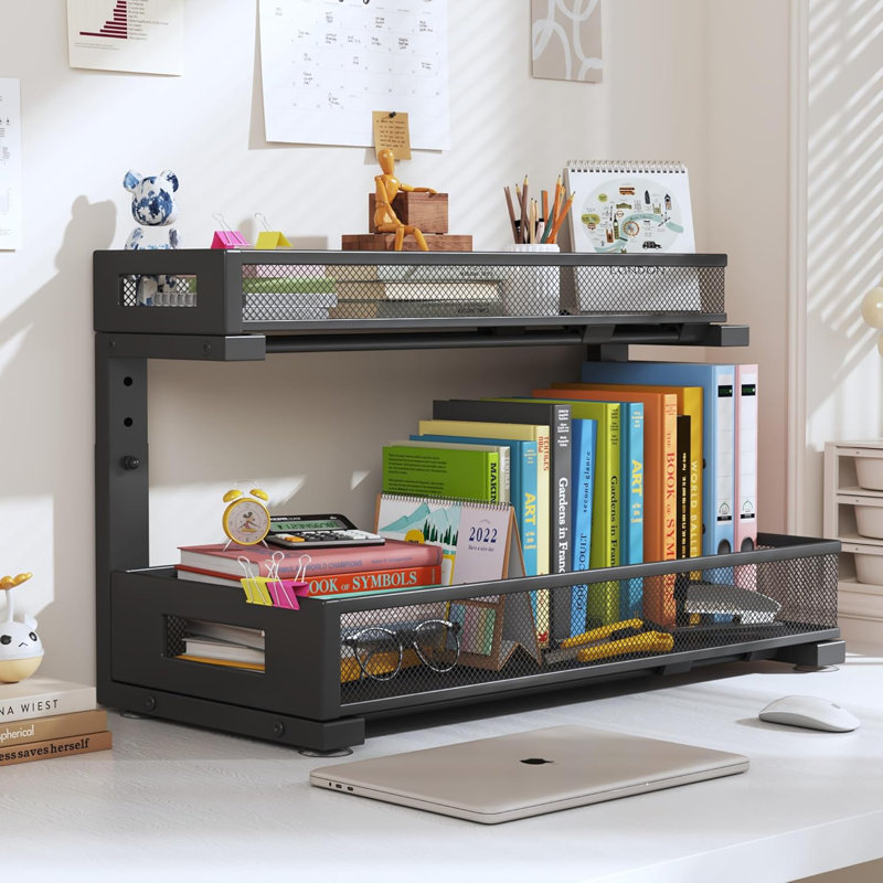 Rangement sous évier à 2 niveaux avec tablettes coulissantes, hauteur réglable en L pour le rangement des armoires de cuisine et de salle de bain
