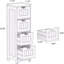 Armoire de rangement autoportante avec 4 tiroirs