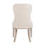 Ensemble de 2 chaises d'appoint à oreilles Lofi, polyester ivoire, bois gris clair