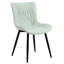 Pu Leather Upholstered Dining Chairs Modern Wingback Side Chairs With Metal Legs-1943470432