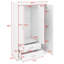 Armoire à miroir 3 portes avec tablettes intégrées et tiroirs de rangement-129045415