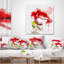 Croquis de rose rouge avec éclaboussures rouges - coussin à imprimé floral-30746070-30746074