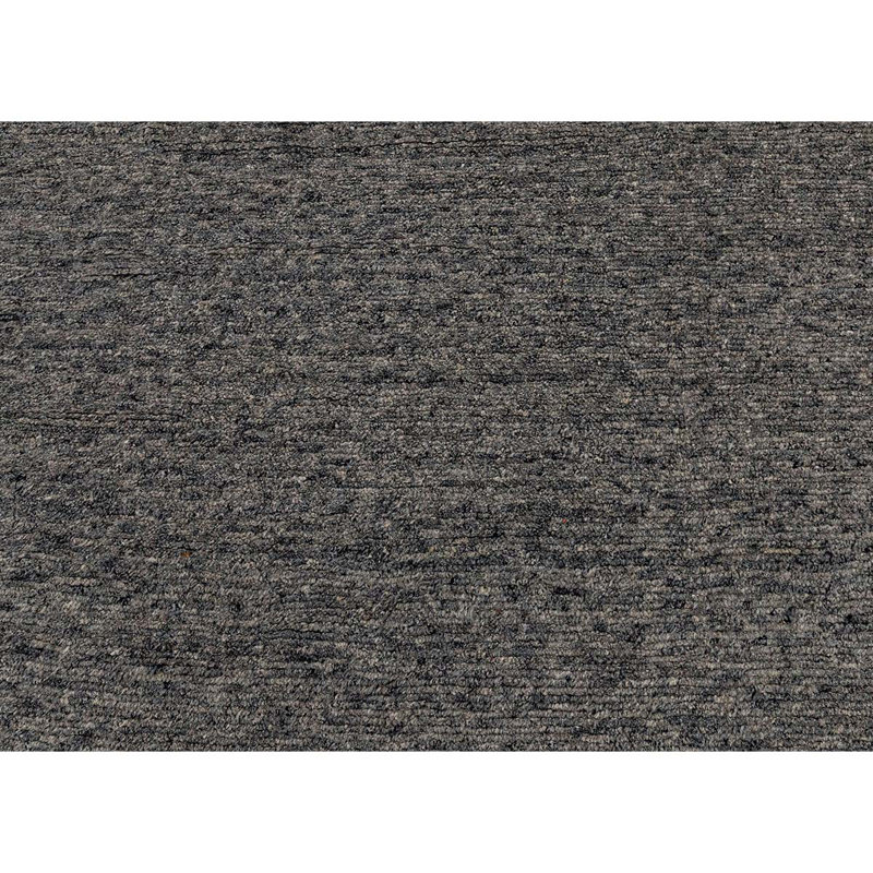 Wool Area Rug in Dark Gray, Rectangle 12' x 15'