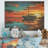 Sunset Sailboat Silhouette - Coastal Minimalism On Wood Print-1226398902
