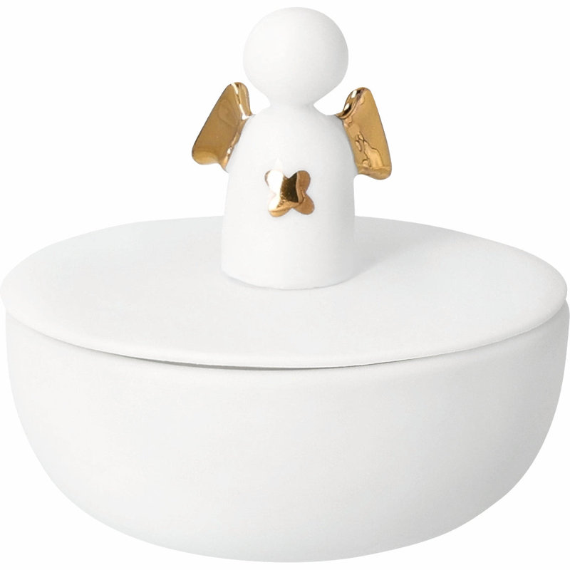 Porcelain Angel Trinket Box with Lid