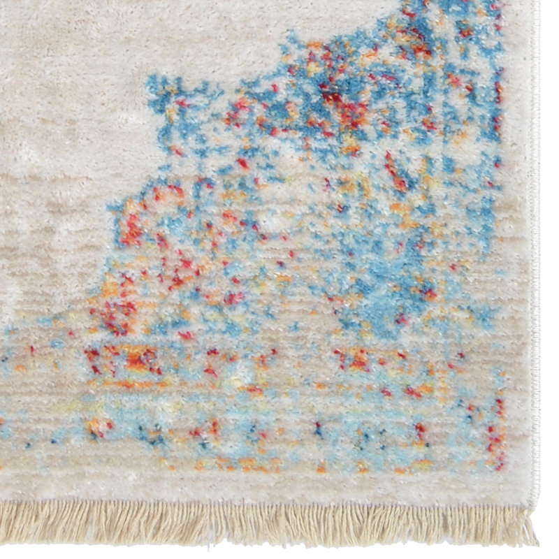 Crayton MACHINE MADE POLYESTER AREA RUGS  - Rectangle | Multicolor, Oriental Design, Area Rugs for Living Room, Bed Room