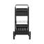Chariot-bar extérieur en métal avec porte-verres et rangement pour bouteilles Roomfitters, noir moderne
