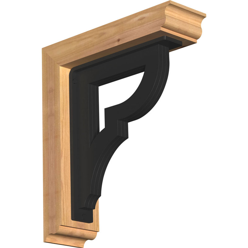 Support de fer triple Bradford, H 16 po x P 14 po, Cèdre rouge de l'Ouest l 3 1/2 po x T 2 po (lisse
