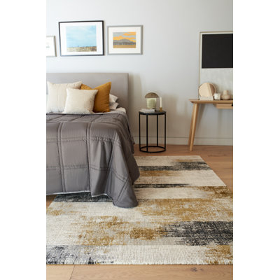 Abrienne Soft Lines Gold/Grey/Black Rug