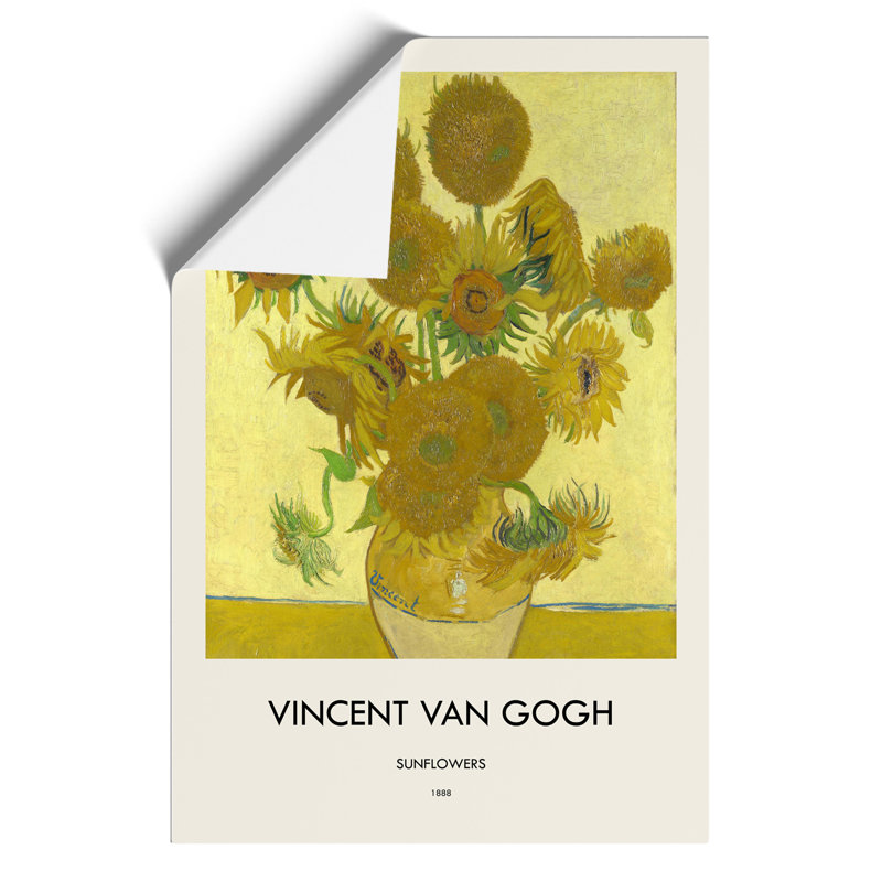 The Sunflowers by Vincent Van Gogh - No Frame Painting, 59cm H x 42cm W x 0.1cm D