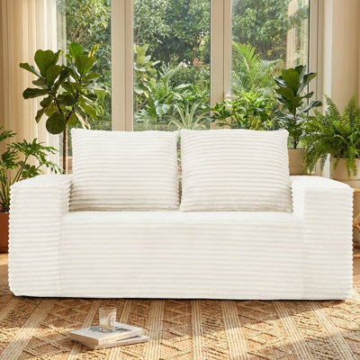 Boneless 78" Cloud Sectional Couches for Living Room Small Couches Small Loveseat for Small Spaces Boneless Couch No Assembly