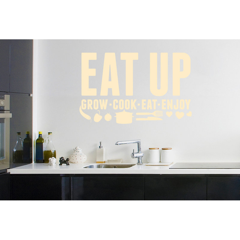 Food & Beverage Wall Decal, Beige, Large