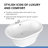 60" L x 42" W Free Standing Soaking Acrylic Bathtub