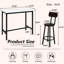 Space-Saving 39" Bar Table Set for 2 with PU Leather Stools - White Marble MDF Counter Height Dining Set