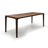Walnut-colored solid wood rectangular dining table-1420073463