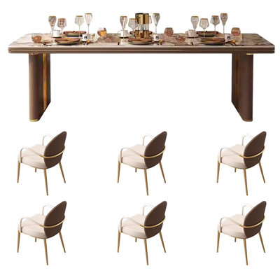 Table et chaise créative haut de gamme légère et luxueuse