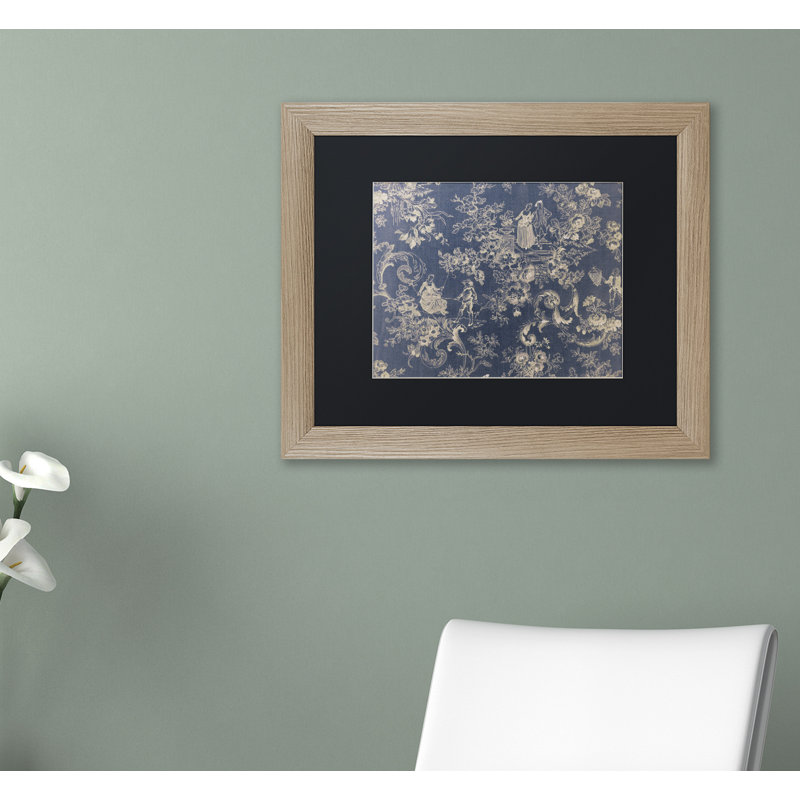 «Toile Fabrics II», impression encadrée, H 11 po x l 14 po x P 0,5 po, Noir, Toile avec cadre brun