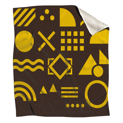 Yellow Geometric Shapes Blankets