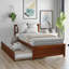 Structure de lit simple en bois avec lit gigogne et lit gigogne