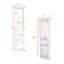 3-Tier Shelf Corner Bar Cabinet With Glass Rack