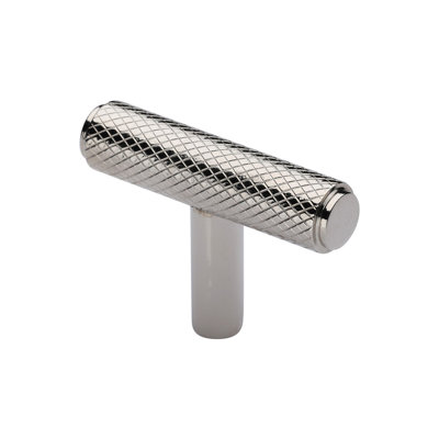 Heritage Brass Cabinet Knob Knurled T-Bar Design 45mm