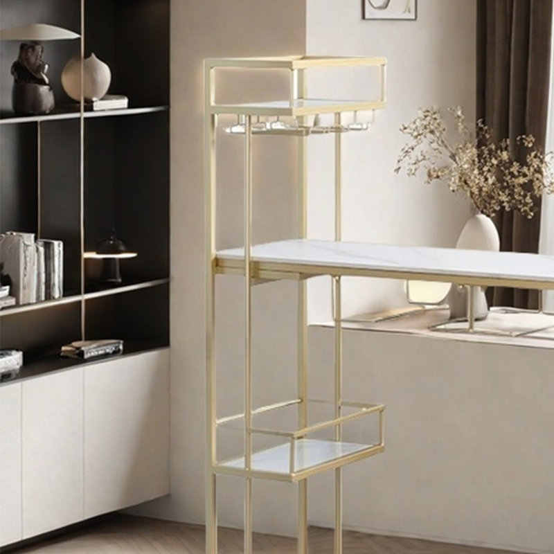 Table de bar simple et chaise simple, Golden, Vert, H 41,3 po x L 70,8 po x l 15,7 po