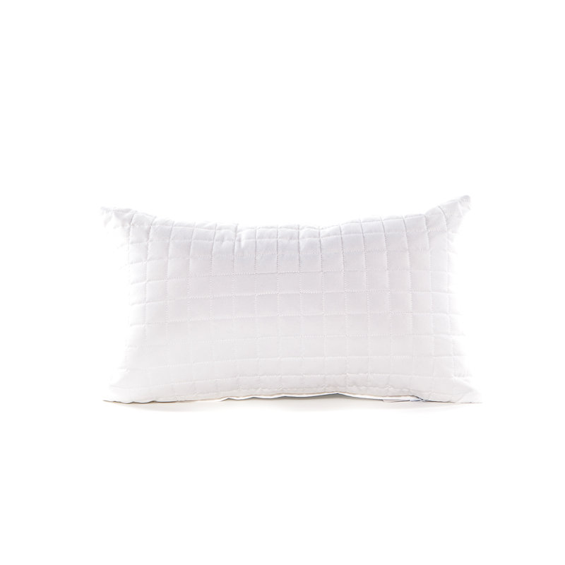 Grid Long Rectangular Pillow Cover & Insert, White