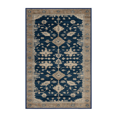 Tapis bleu lavé à la machine