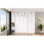 Lit blanc avec armoires - et lit double optimisant l'espace, avec casiers, armoires et fabrication