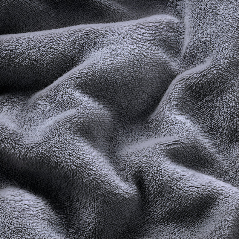 Super Soft Sherpa Fleece Fur Thick Dual Sided Flannel Reversible Blanket Throw, Grey, Double 150cm x 200cm