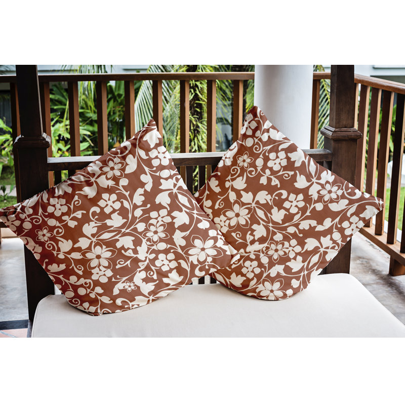 Coussin décoratif d'intérieur/d'extérieur, 20 po x 20 po, Rouille