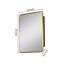 Armoire à pharmacie 20 po x 28 po à fixation murale ou encastrée en métal noir avec miroir-103530364-103530361