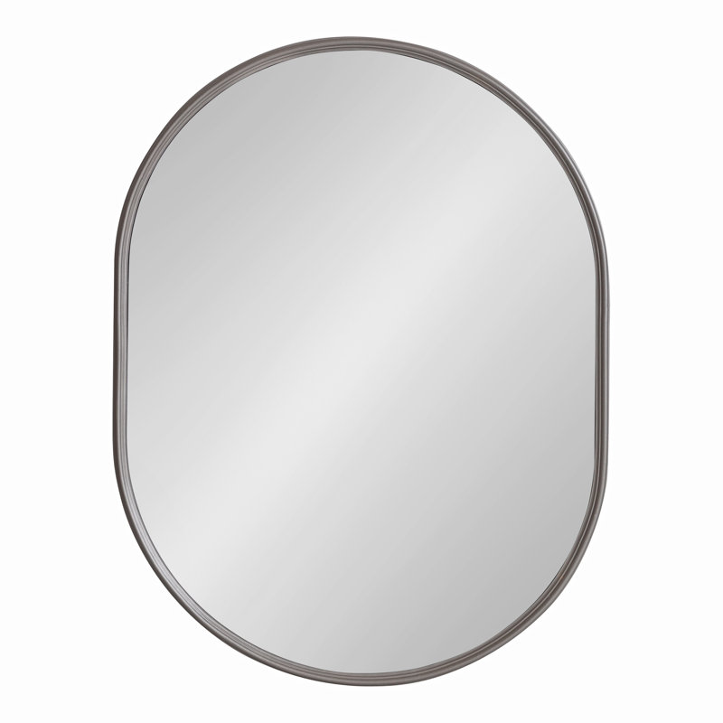 Miroir d'appoint mural Dashiya, Gris anthracite, 18 po x 24 po