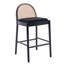 Tabourets de bar modernes avec tabourets de bar rembourrés avec dossier en rotin et pieds en bois-319298044-319297922