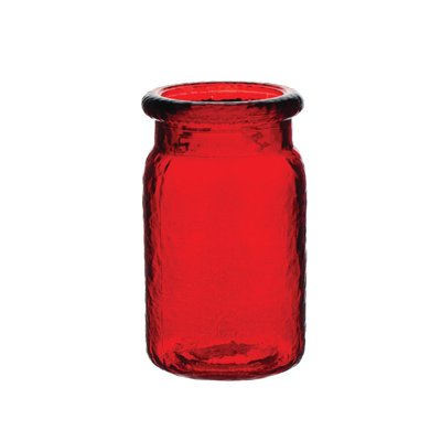 Hammered Glass Jar Shape Vase