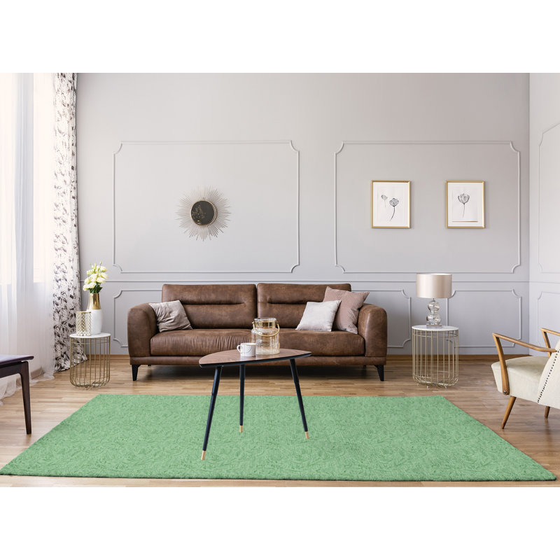 Tapis de zone vert floral ditsy, Rectangle 9 pi x 12 pi