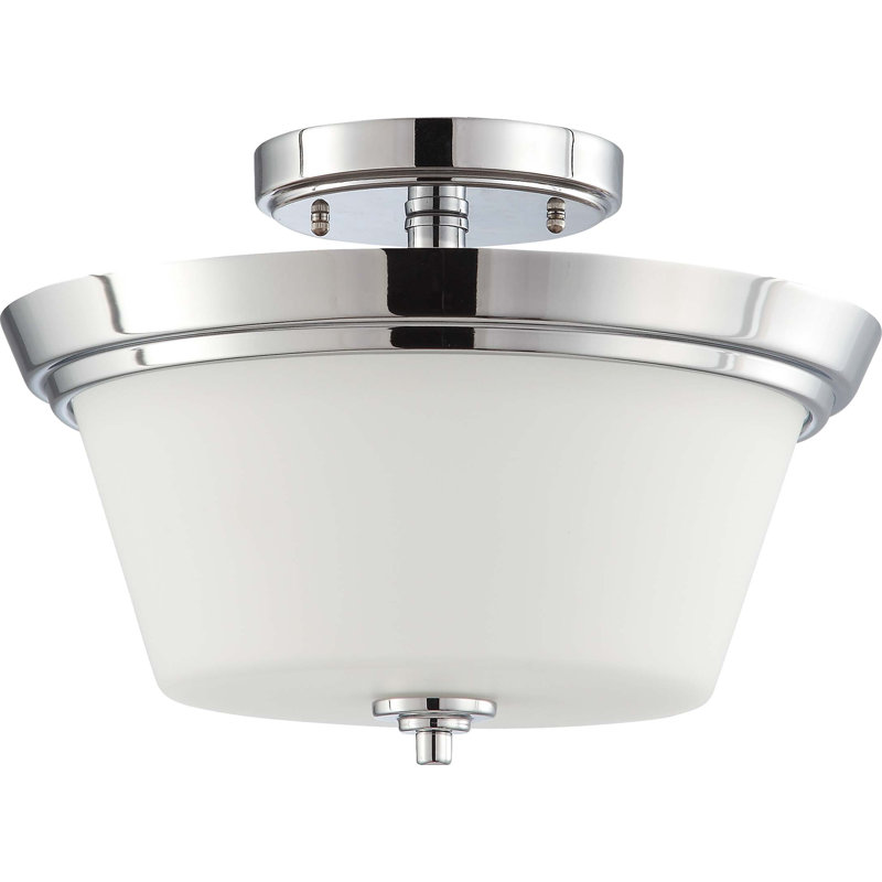 Ditmars Glass Semi Flush Mount