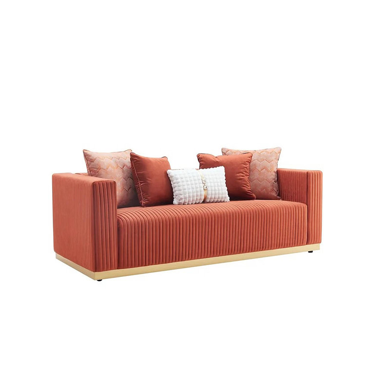 Ensemble de salon Sowers, Tissu orange