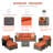 Kaniha Premium All-Weather Wicker 5 - Person Patio Conversation Set with Cushions-1440362627