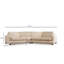 Élégant canapé 4 places, tissu beige, 130 x 41,3 x 35,4 pouces | Structure en bois de hêtre, 100% polyester, dossier et accoudoirs amovibles | Mousse souple 28 po et coussins portables | Pieds élégants en noyer, parfaits pour le salon